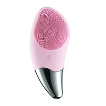 Sonic Facial Cleansing Brush Electric, Waterproof Silicone Face Massager Brush Rechargeable Face Scrubber, Mini Skin Cleanser Exfoliator for Anti-Aging Skincare