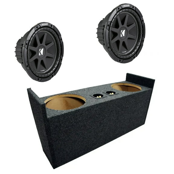 Kicker Jeep Wrangler YJ &TJ 87-06 43C104 10" Sub & JEEP2X10 Dual 10" Sub Box