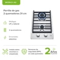 thumbnail image 3 of Parrilla De Gas 2 Quemadores Empotrable Avera AI2 En Acero Inoxidable Estufa de Mesa, 3 of 10