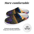 thumbnail image 6 of Daiia Galactic Night Over Meadow Print Women’s Fuzzy Slippers Memory Foam Lightweight House Shoes Cozy Loafer Flannel House Shoes-40/41, 6 of 7