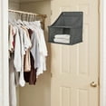 thumbnail image 2 of Unique Bargains 1 Pc Closet Organizer Durable Wall Hanging Storage Bag Gray ["One-Tier"], 2 of 6