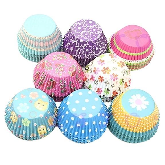 ACDANC 10/100Pcs Cupcake Liners Mini Disposable Oil-Proof Mini Paper Cake Cups Cupcake Cases Baking Tools Paper Cups for Baby Shower,Birthday Party,Weddings Decorations