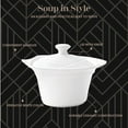 thumbnail image 2 of Vikko Small Soup Crocks With Lids, 9 Ounce White Soup Bowl with Cover and Handle, Set of 6 Soup Dishes, Dishwasher Safe, Sturdy Design, 2 of 2