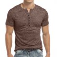 thumbnail image 6 of HAOMEILI Men's Casual Stretchy Slim Fit Short Sleeve Henley Shirt, 6 of 6