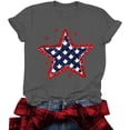 thumbnail image 6 of American Flag Shirts Women USA Patriotic Tees 4th of July T-Shirt Crewneck Short Sleeve Graphic Tee Tops, 6 of 6