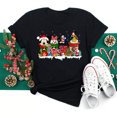 thumbnail image 1 of Camisetas con estampado de Disney para mujer, camisetas negras de Feliz Navidad Kawaii Y2K de los años 90, camisetas de Papá Noel, ropa Harajuku, 1 of 5