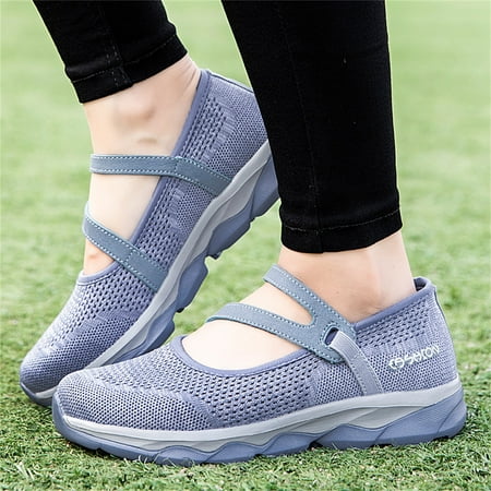 

christmas ladies fashion colorblock mesh breathable non slip soft sole casual sneakers
