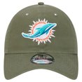 thumbnail image 2 of Men's New Era Olive Miami Dolphins Main 9TWENTY Adjustable Hat, 2 of 6