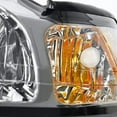 thumbnail image 6 of Factory Style Headlights Chrome Housing Clear Lens Amber Made For And Compatible With 1999 - 2004 Ford Mustang 99 00 01 02 03 04, 6 of 7