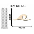 thumbnail image 2 of Unfinished Wood Wave Shape - Ocean - Beach - Nursery - Craft - up to 46" DIY 16" / 1", 2 of 3