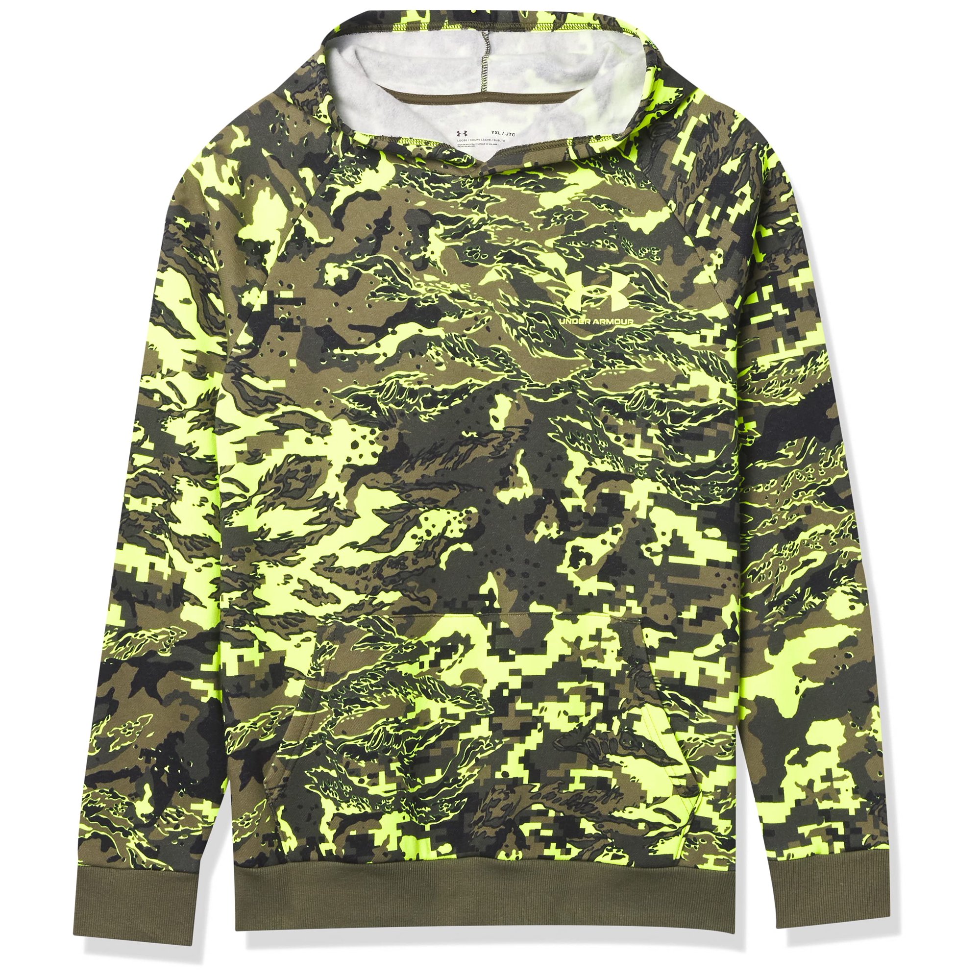 Under Armour Boys' Rival Fleece ABC Camo Hoodie , Marine Od Green  (390)/Black , Youth X-Large | Walmart Canada