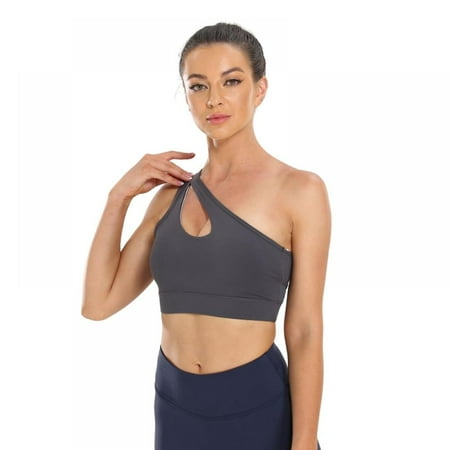 

Spdoo Women Plus Size Sports Bras Women Yoga Vest Underwear Cotton Gray S