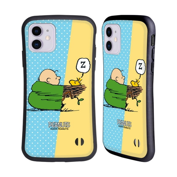 Head Case Designs Officially Licensed Peanuts Halfs And Laughs Charlie & Woodstock Nap Hybrid Case Compatible with Apple iPhone 11