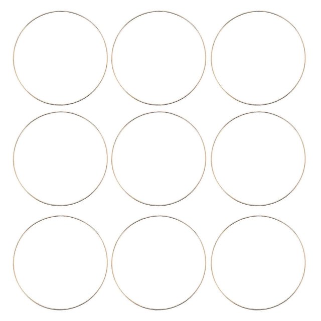 10 Pack 10 Inch Metal Floral Hoop Wreath Gold Hoop Rings for DIY Wreath, Dream Catcher and Wall Hang