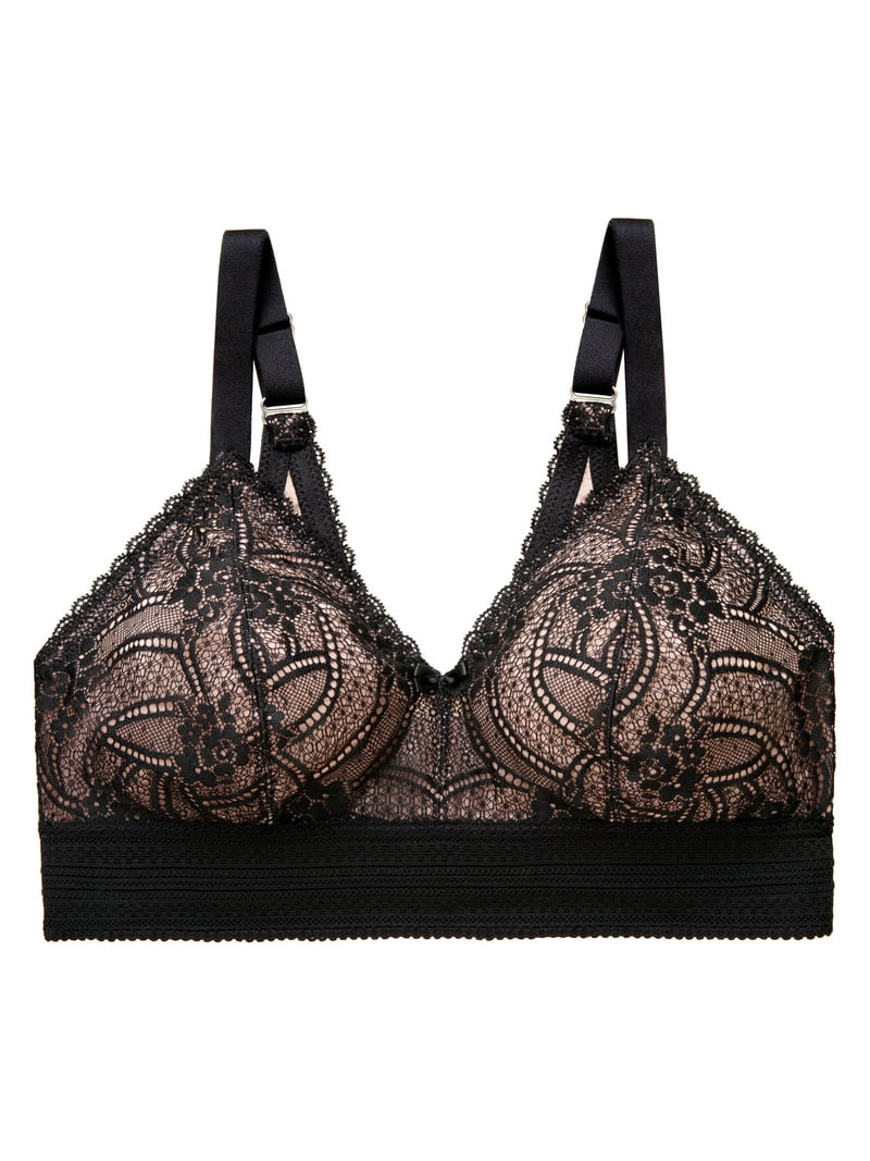 Glamorise Bramour Gramercy Luxe Lace Bralette Wirefree Bra 7012