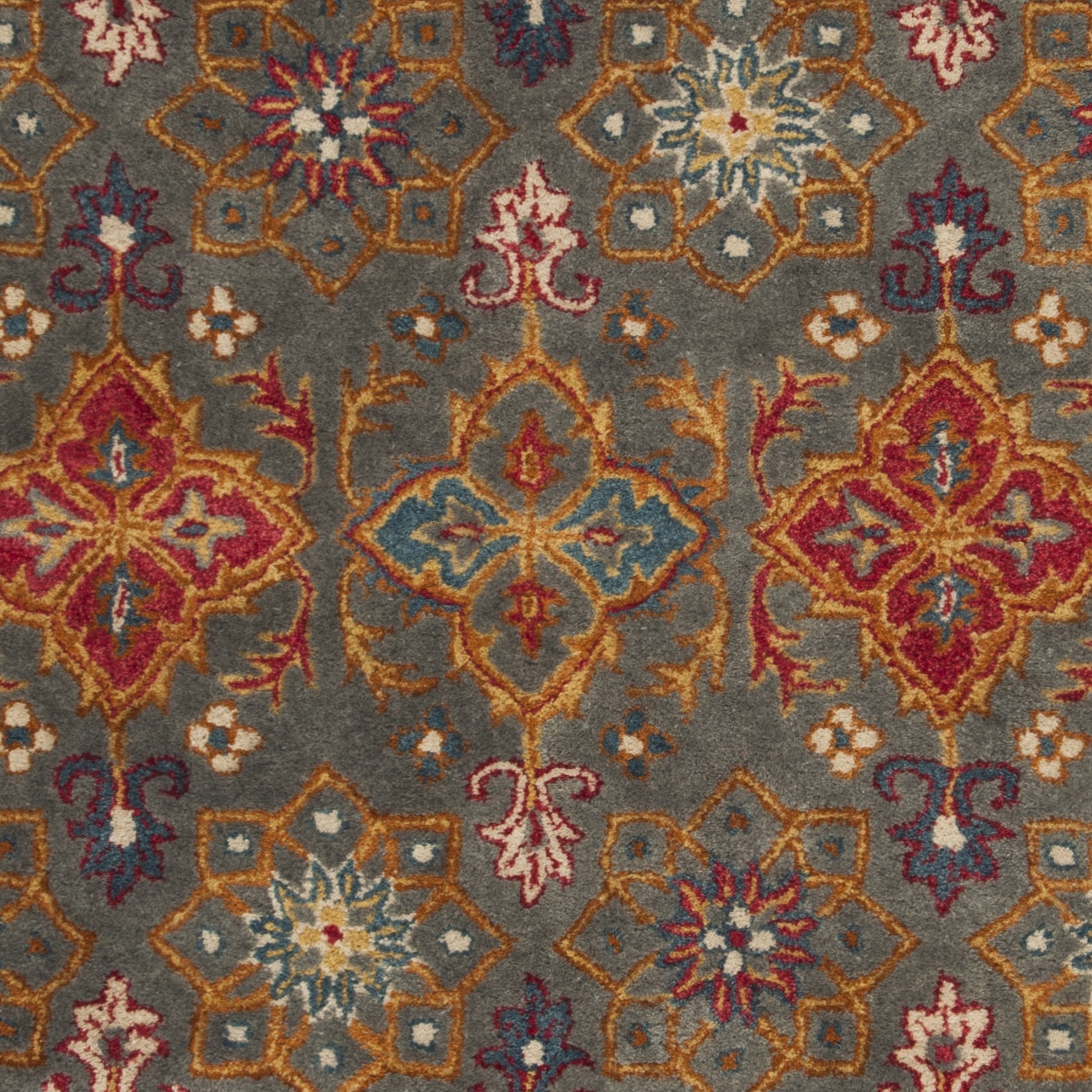 SAFAVIEH Heritage Jamison Floral Wool Area Rug, Charcoal/Multi, 3' x 5'