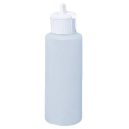 4 Oz Natural Plastic Cylinder Bottles with Flip Top Pour Spout, Pack of 6