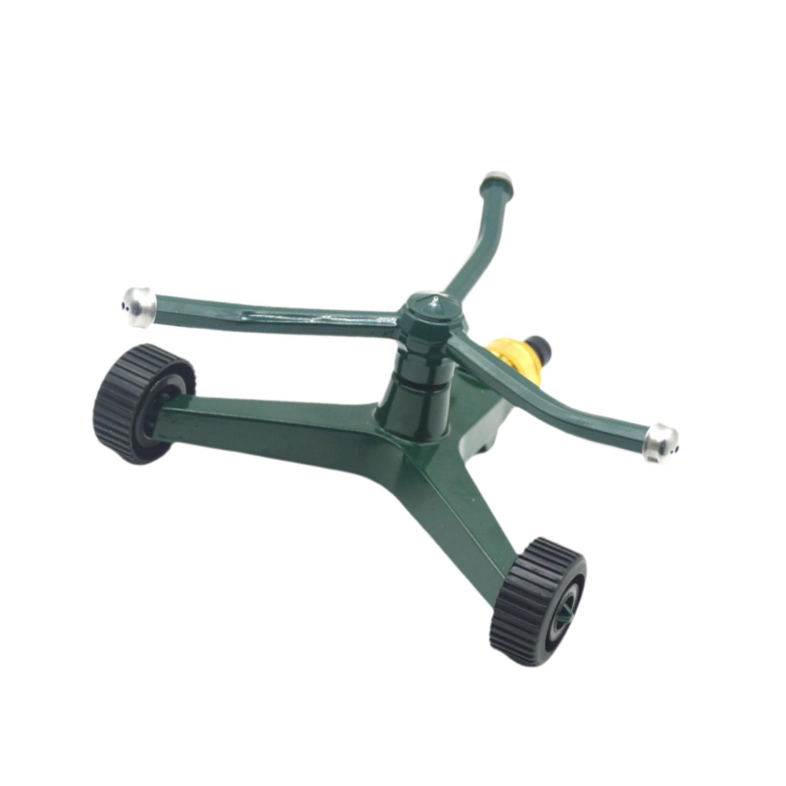Aymzbd Garden Sprinkler Household with Wheel Base Whirling Sprinkler Lawn Sprinkler for