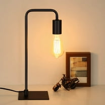 Black Modern Desk Lamp Industrial Bedside Lamp for Bedroom Office Dormitory