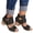 Black, variant on Women's Chunky Heel Sandals Summer Hollow Out Lightweight Open Toe Sandals with Adjustable Ankle Strap