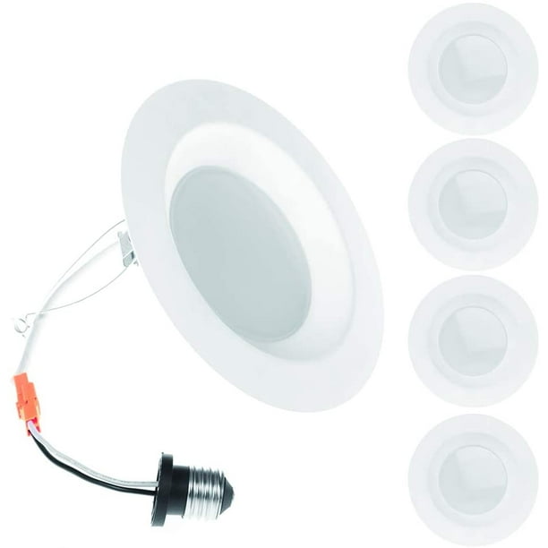 4pack 5 6 Inch Led Recessed Lighting 12 5w Dimmable Downlight Energy Star Etl Listed Approved Ceiling Resseced Light 3000k Warm White 850lm Simple Retrofit Installation Com Led Recessed Lighting, Recessed Lighting 4 Vs 5 6 Inch