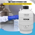 thumbnail image 2 of Contenedor de Nitrógeno Líquido Criogenico 20 L Tanque Dewar con Correas Nuevo, 2 of 9
