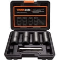 thumbnail image 1 of THINKWORK Dissolvant d'Écrou de Roue, Kit de 5 Pcs pour Enlever les Écrous Rayés, Endommagés, Congelés, Rouillés, Arrondis, Écrous et Vis, 1 of 7
