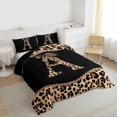 thumbnail image 4 of Homewish Fashion Initial Letter Bedding Comforter Set, Chic Monogrammed A Twin Comforter Sets, Kawaii Cheetah Bowknot Reversible Bedding Set, Breathable Home Decor, 2-Piece, 4 of 9
