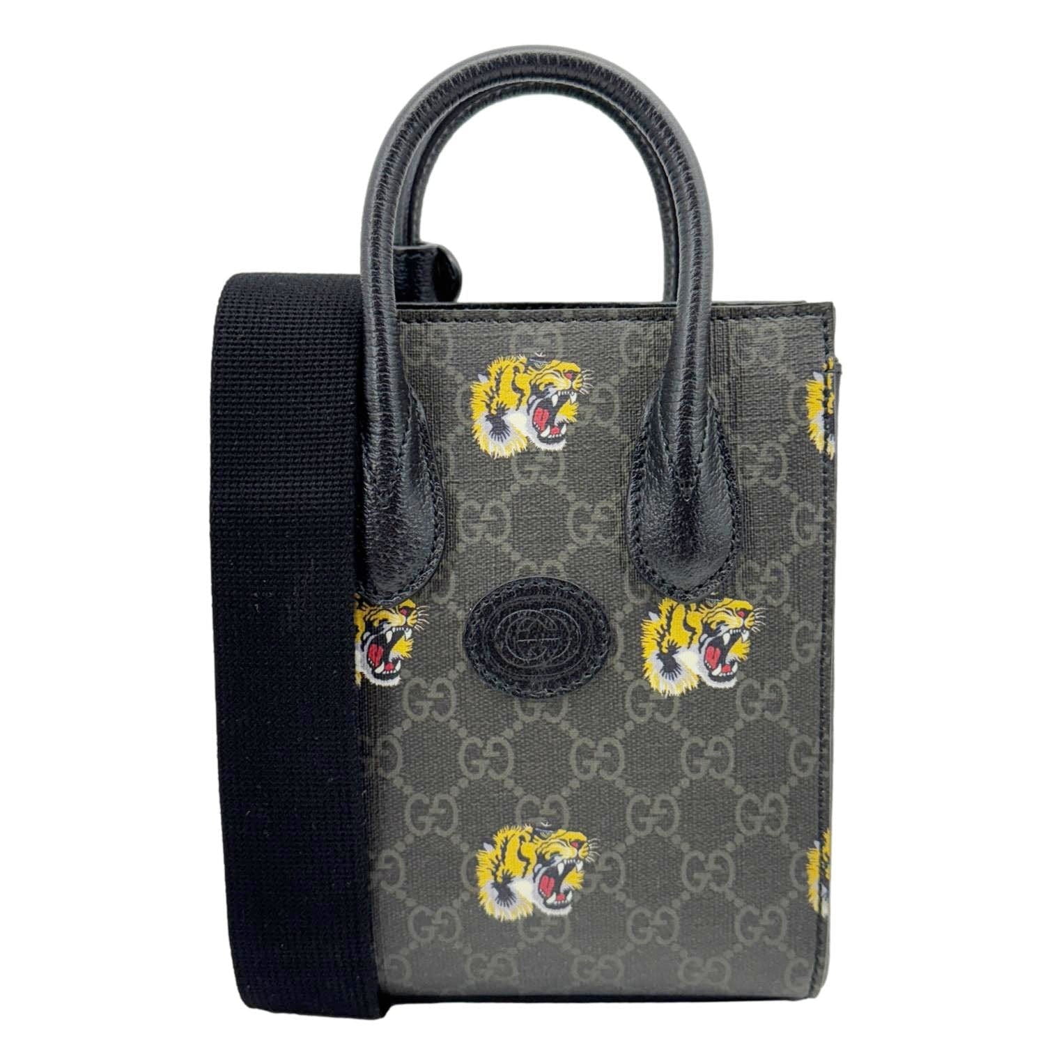 Gucci GG Logo Black Nylon Small Messenger Bag 510335 - Walmart.com