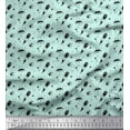 thumbnail image 1 of Soimoi Green Cotton Voile Fabric Rocket & Spaceship Galaxy Decor Fabric Printed Yard 56 Inch Wide, 1 of 3