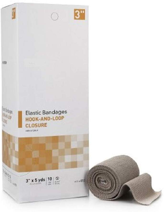 Pack of 50 Elastic Bandages 3" x 5 Yard. NonSterile Bandages with Hook