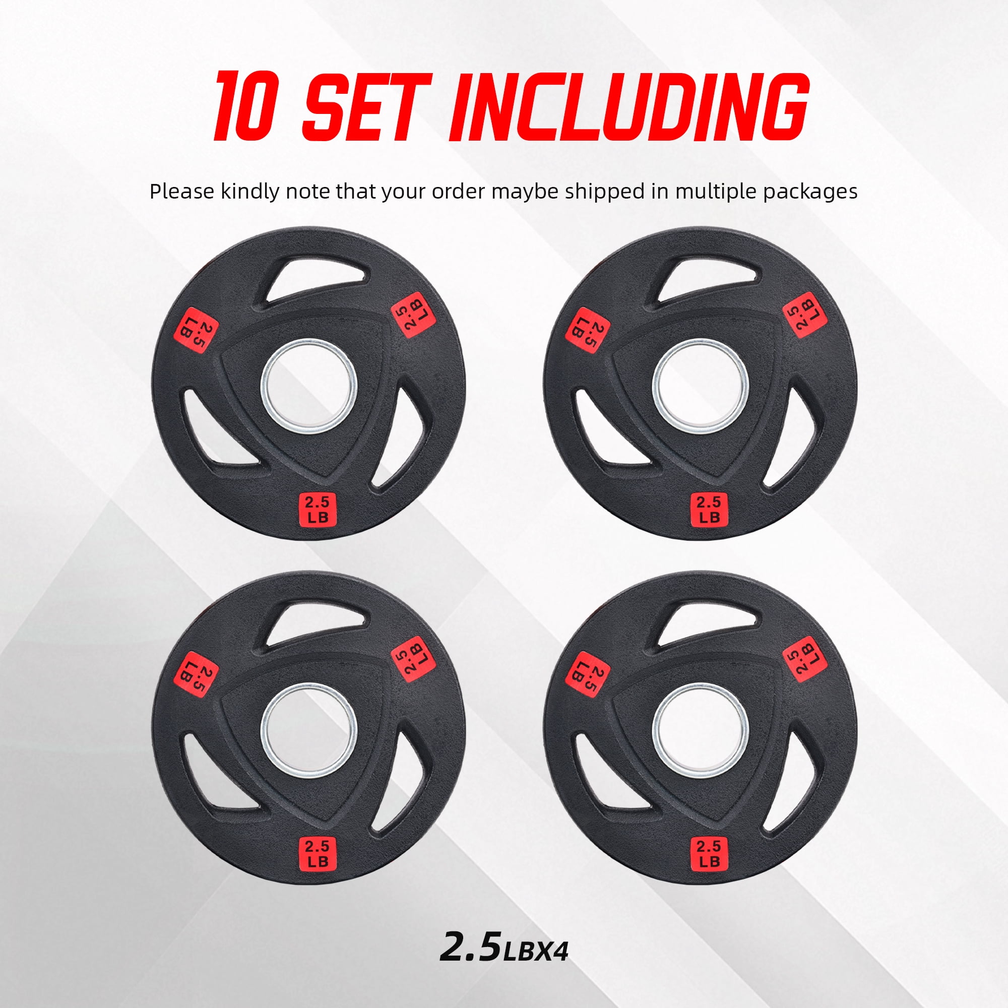 FlexWave 2-Inch Olympic Cast Iron Weight Plates，Multiple Sizes & Set Options, for Strength Training & Weightlifting