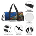 thumbnail image 5 of Rocae Colorful Coral Reef Print Round Travel Duffel Bag and Fitness Bag, Women's Waterproof Weekend Tote, Men's Travel and Fitness Essentials, 5 of 8