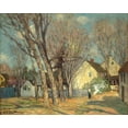 thumbnail image 2 of Weir, J Alden 14x12 White Modern Wood Framed Museum Art Print Titled - Windham Village, 2 of 4