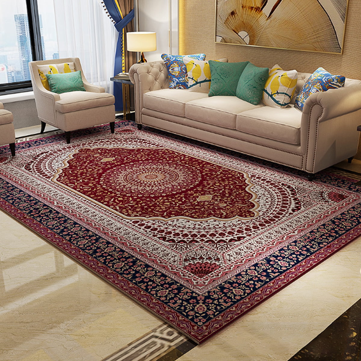 Abani Rugs Red Carpet Large For Living, Tribal Print Area Rugs