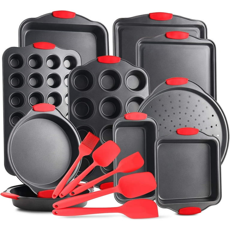 Eatex Nonstick Bakeware Sets with Baking Pans Set, 39 Piece Baking Set with  Muffin Pan, Cake Pan & Cookie Sheets for Baking Nonstick Set, Steel Baking  Sheets for Oven with Kitchen Utensils