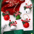 thumbnail image 3 of Advancent Juego de 6 cascabeles navideños para árbol, adornos festivos clásicos, para colgar. Kits de decoración para fiestas tipo+1, 3 of 6