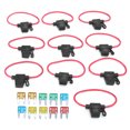 thumbnail image 2 of Inline Fuse Holder Set, Strong Conductivity Blade Fuse With 10pcs Fuse For Car For UTVs For ATVs, 2 of 8