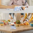 thumbnail image 6 of Dteck for Samsung Galaxy Z Flip 6 Case with Hinge Cover & Built-in Stand & Tempered Glass Screen Protector,Military Grade Drop Protection,Heavy Duty Matte Hard Case for Samsung Z Flip6,Blue Flower, 6 of 7