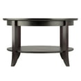 Winsome Wood Genoa Round Coffee Table with Glass Top, Espresso Finish