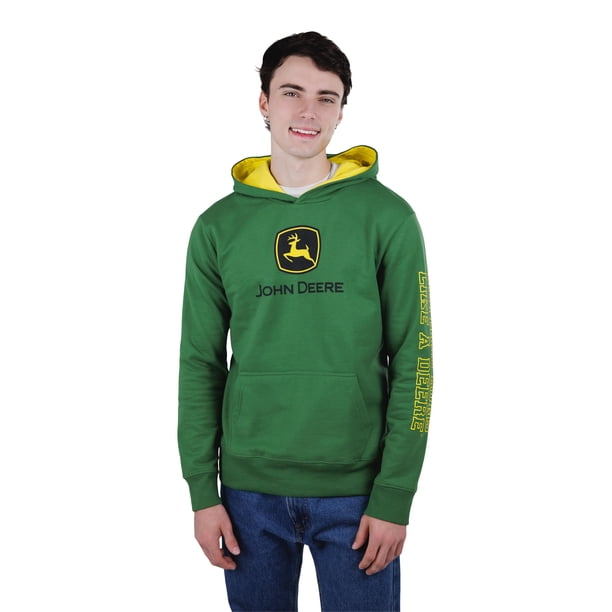 Sudadera con capucha John Deere Fleece Matching Family Green para hombre