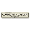 thumbnail image 2 of Old Town Community Garden Novelty Sign, Metal Wall Decor - 4x18 inches, 2 of 4
