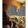 thumbnail image 4 of Set of 6 Granite Gray Burlap Lamp Shade - Clip-on Candelabra Shade 3x5x4, 4 of 8