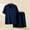 Dark Blue, variant on uublik Mens Pajamas Set Short Sleeve Sleepwear 2 Piece Pj Sets for Men Soft Nightwear with Pockets, Gray