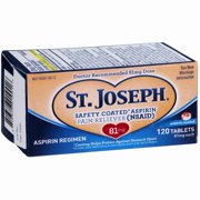 St. Joseph Coated Aspirin 81mg, 120 CT (Pack of 6)