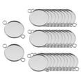 thumbnail image 2 of GUOOL Pack of 30 Round Blank Pendant Shells Cabochon Settings Jewelry Making Charms 10mm, 2 of 7