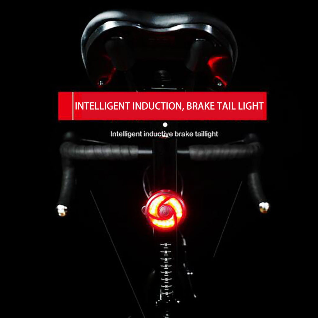 Rechargeable USB Bike Rear Tail Light New Bicycle Warning Safety Smart Lamp LED