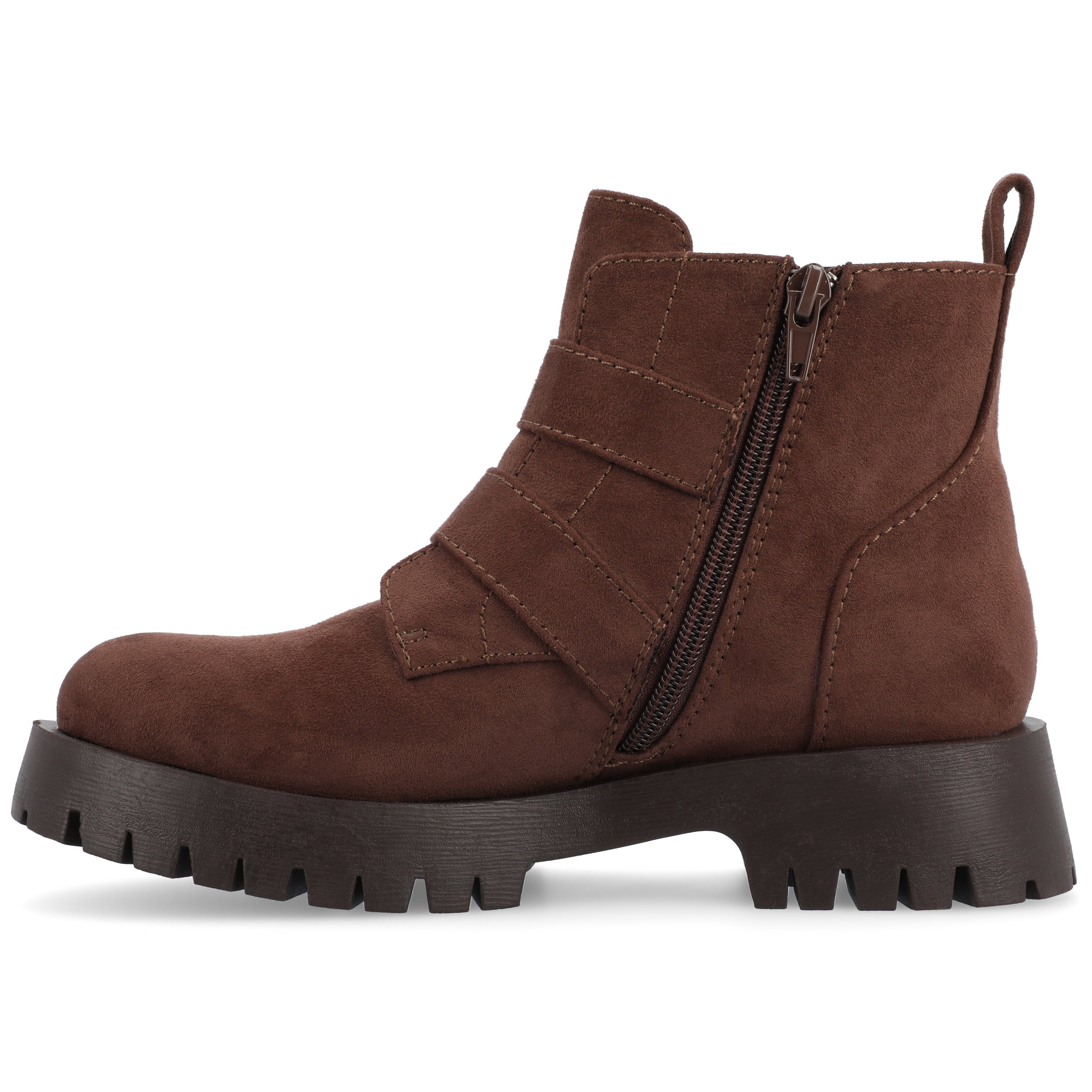 Journee Womens Maebry Treaded Outsole Round Toe Booties