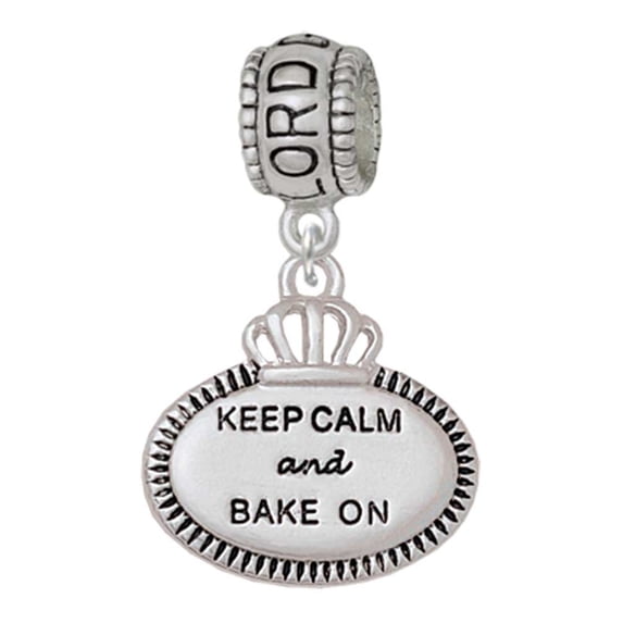 Delight Jewelry Keep Calm and Bake On Lord Guide Me Charm Bead