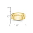 thumbnail image 4 of Solid 10k Yellow Gold 6mm Milgrain Plain Classic Dome Men's Wedding Band Ring Size 12.5, 4 of 5